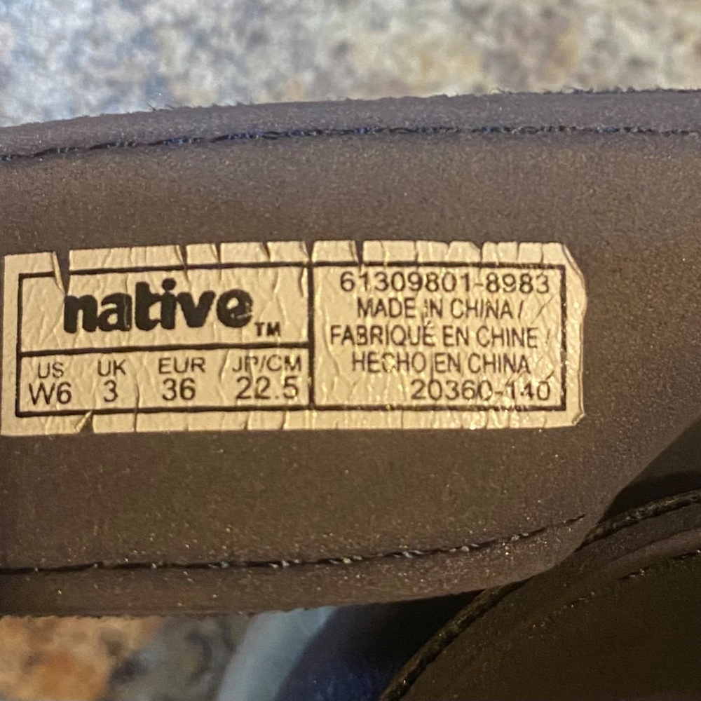 Native Charley Gray Zebra Hook And Loop Womens Sa… - image 2